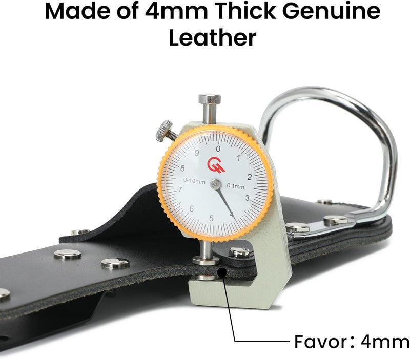 compuda Hammer Holder,Hammer Holder for Belt,Tool Holder Pliers Holster Knife Holster, Hammer Holster Made with Genuine Leather and Heavy-Duty Steel,for Construction Electrician Carpentry Garden Pruning. - Image 3